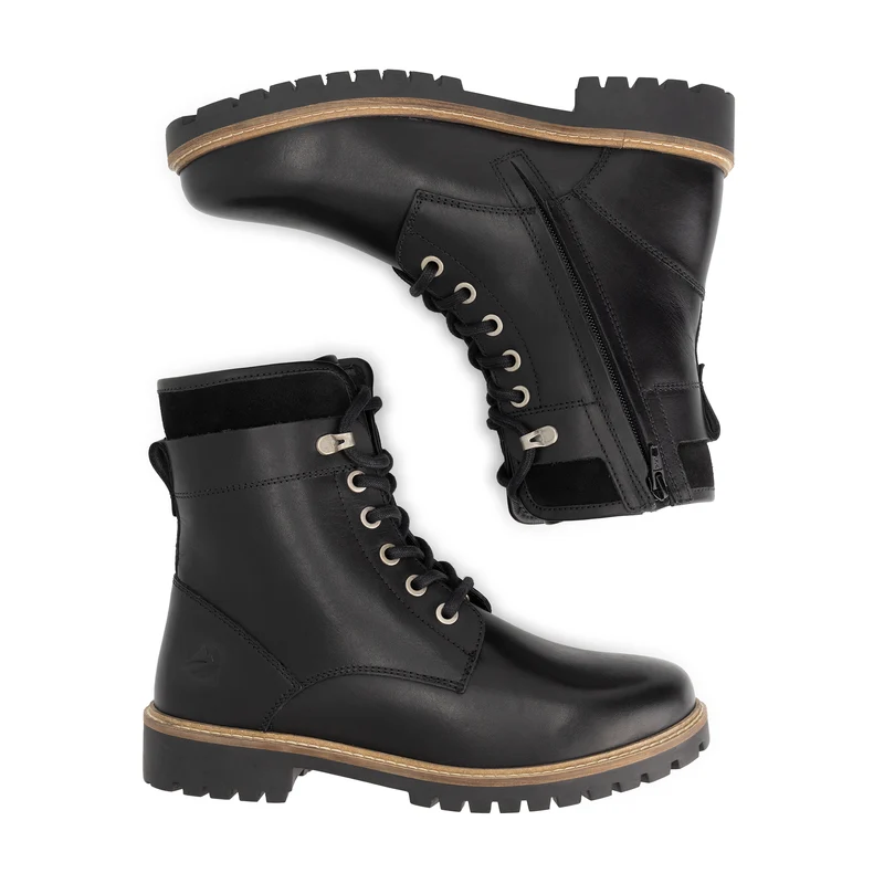 Langdets Herren - Schnürboots - Wolle gefüttert - Schwarz