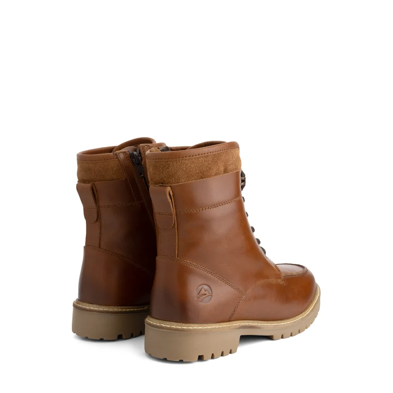 Langstrand Herren - Schnürboots - Wolle gefüttert - Cognac