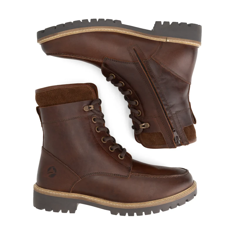 Langstrand Herren - Schnürboots - Wolle gefüttert - Braun