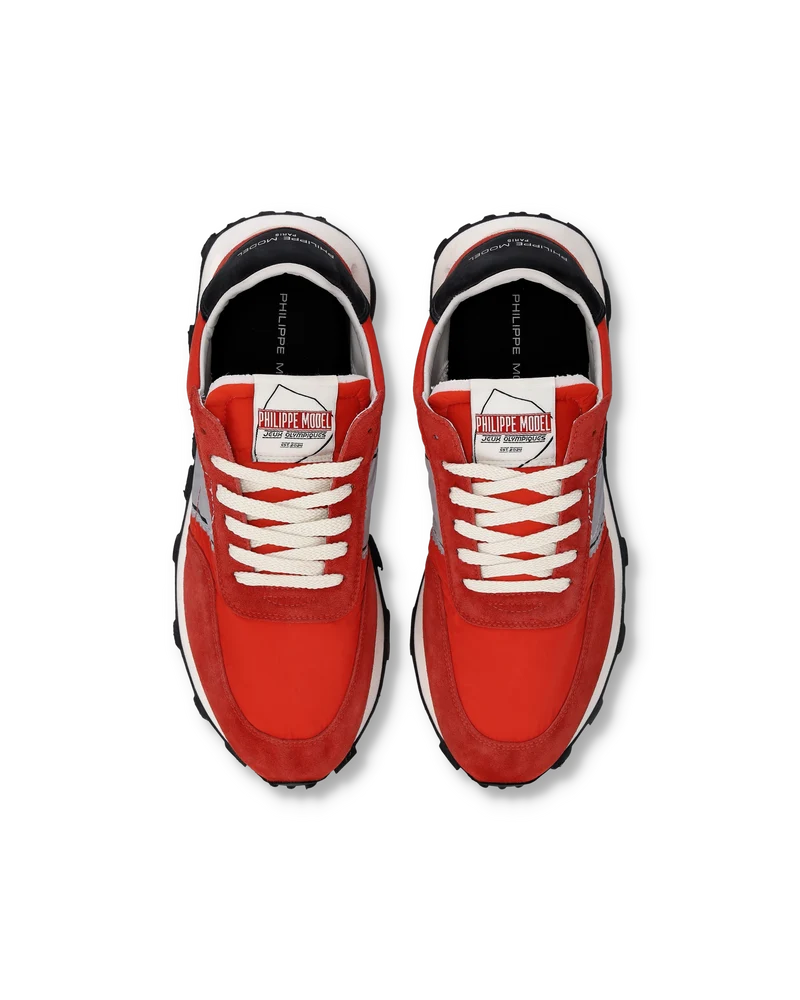Sneakers Tour Running Men, Red Grey