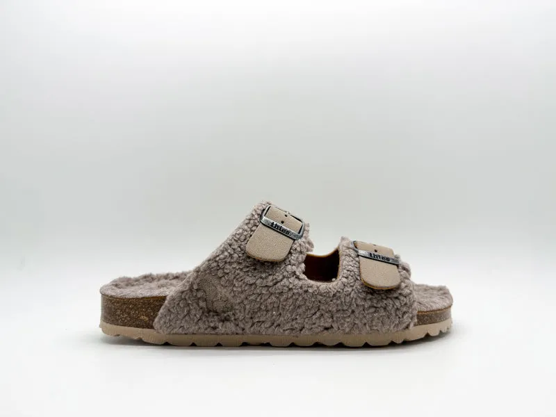 thies 1856 ® Eco Teddy Mixed Sandal vegan stone teddy