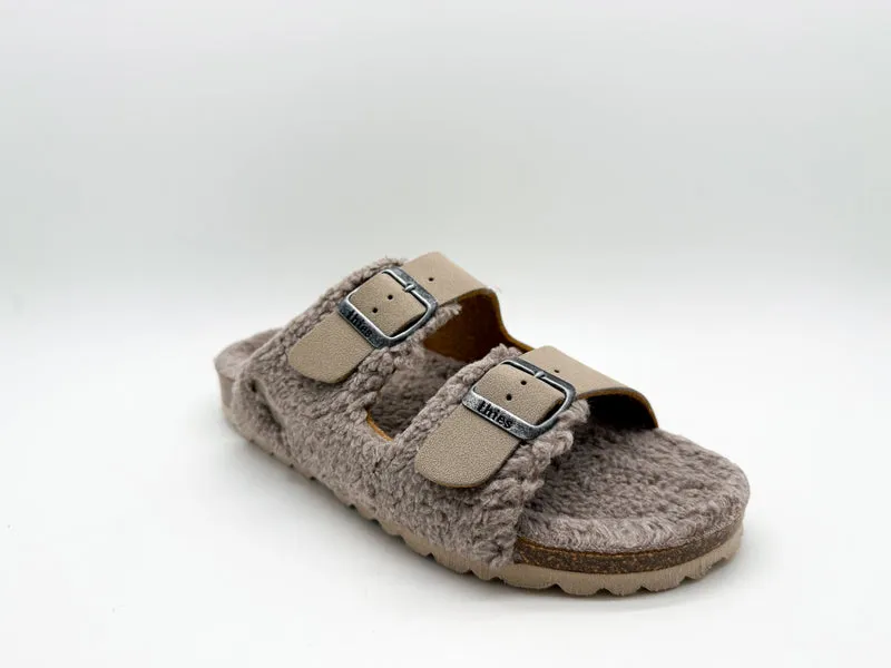thies 1856 ® Eco Teddy Mixed Sandal vegan stone teddy