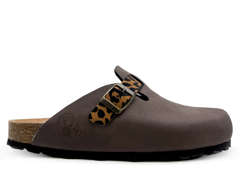 thies 1856 ® Eco Bio Leo Belt Clog vegan mocca leo