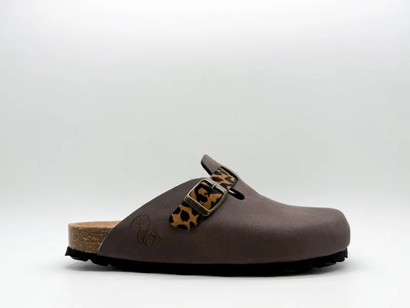 thies 1856 ® Eco Bio Leo Belt Clog vegan mocca leo
