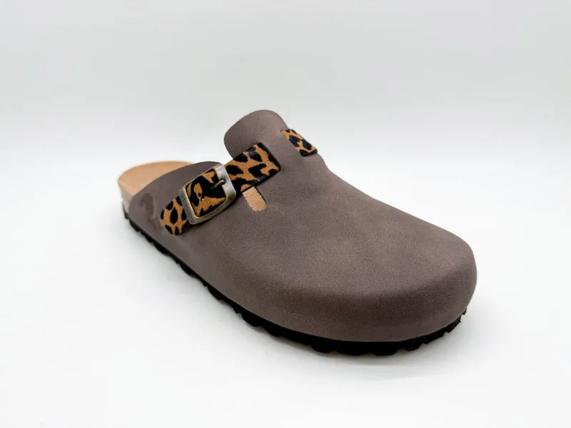 thies 1856 ® Eco Bio Leo Belt Clog vegan mocca leo