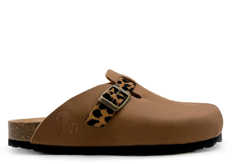 thies 1856 ® Eco Bio Leo Belt Clog vegan cinnamon leo