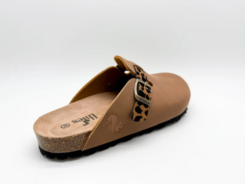 thies 1856 ® Eco Bio Leo Belt Clog vegan cinnamon leo