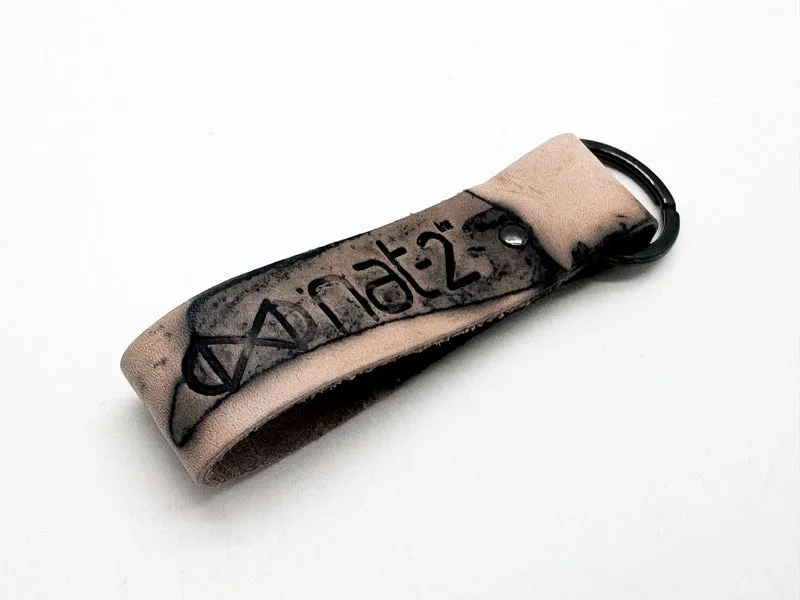 nat-2™ Leather Keychain rusted tan