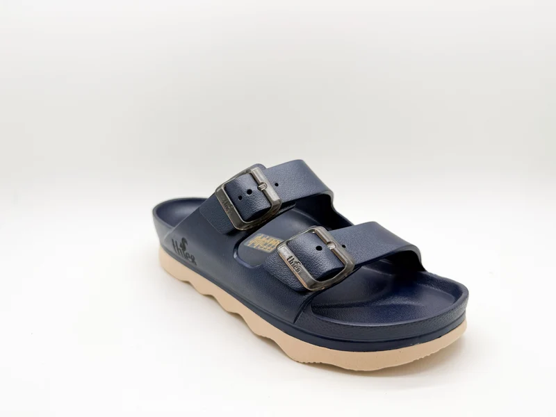 thies 1856 ® Ecofoam Double Sandal vegan midnight blue beige