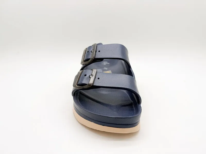 thies 1856 ® Ecofoam Double Sandal vegan midnight blue beige