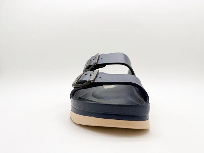 thies 1856 ® Ecofoam Double Sandal vegan midnight blue beige