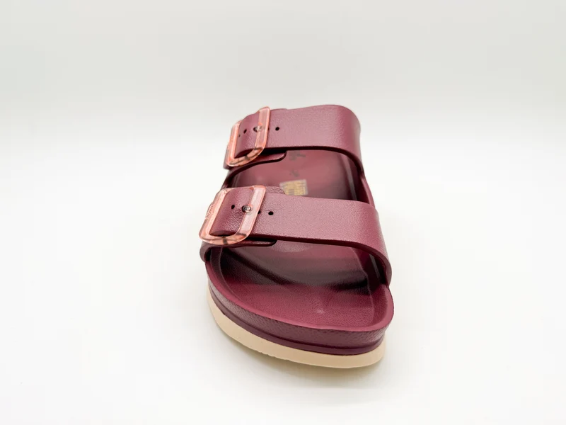 thies 1856 ® Ecofoam Double Sandal vegan bordeaux beige