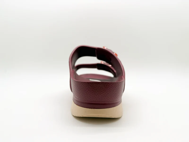 thies 1856 ® Ecofoam Double Sandal vegan bordeaux beige