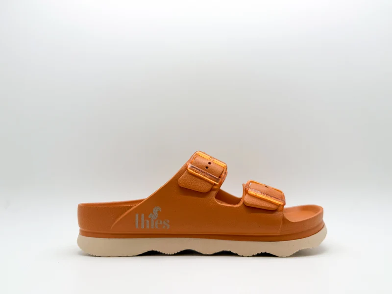 thies 1856 ® Ecofoam Double Sandal vegan bitter orange beige