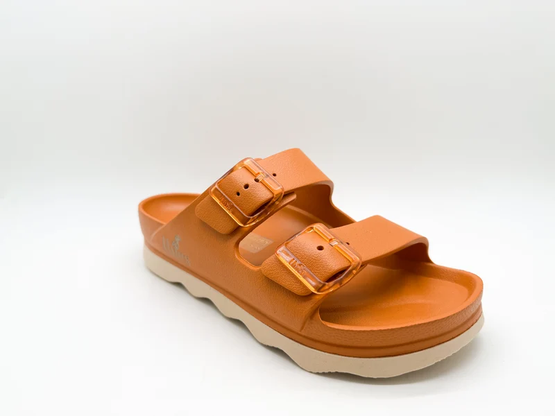 thies 1856 ® Ecofoam Double Sandal vegan bitter orange beige