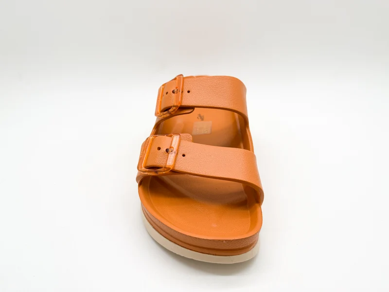 thies 1856 ® Ecofoam Double Sandal vegan bitter orange beige