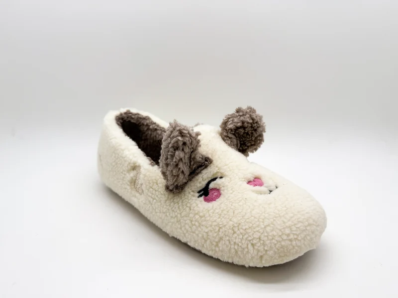 thies 1856 ® Organic Rabbit Closed Slipper vegan off white