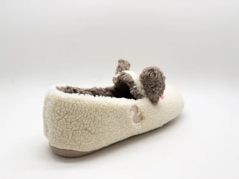 thies 1856 ® Organic Rabbit Closed Slipper vegan off white