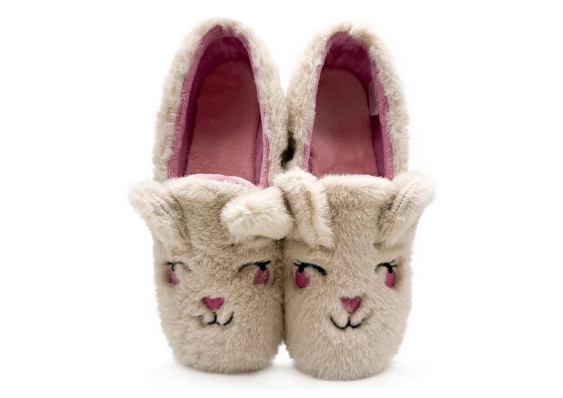 thies 1856 ® Rec Rabbit Closed Slipper vegan beige