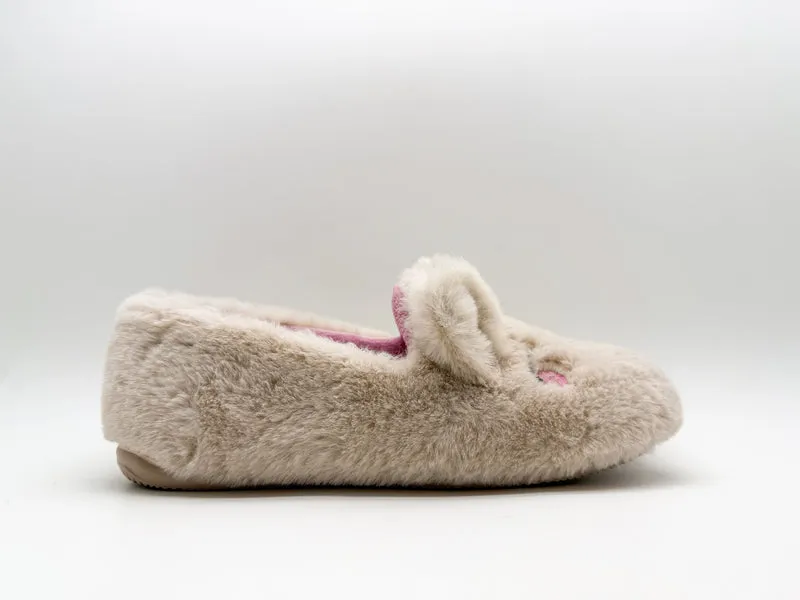 thies 1856 ® Rec Rabbit Closed Slipper vegan beige