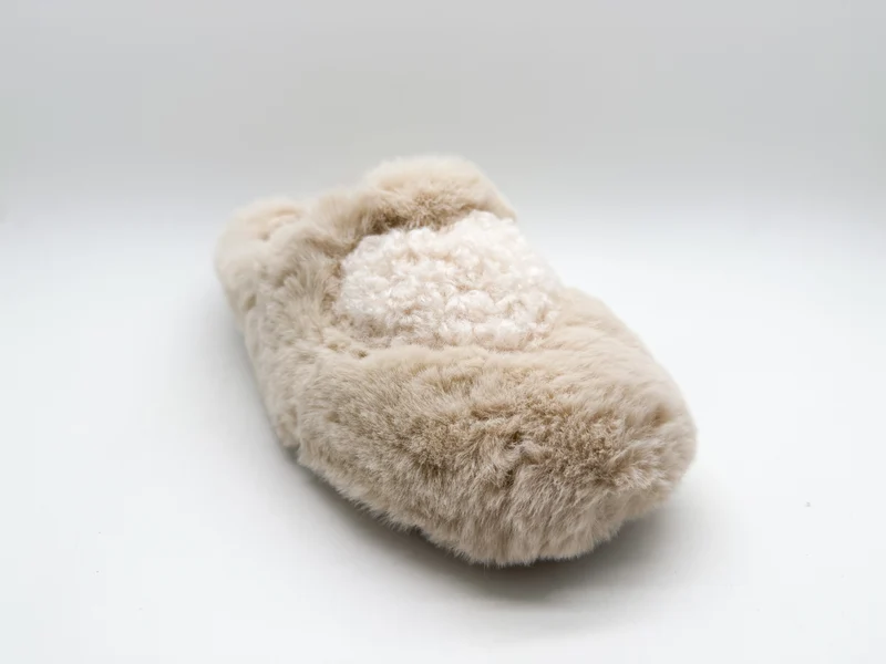 thies 1856 ® Rec Teddy Heart Slipper vegan off white