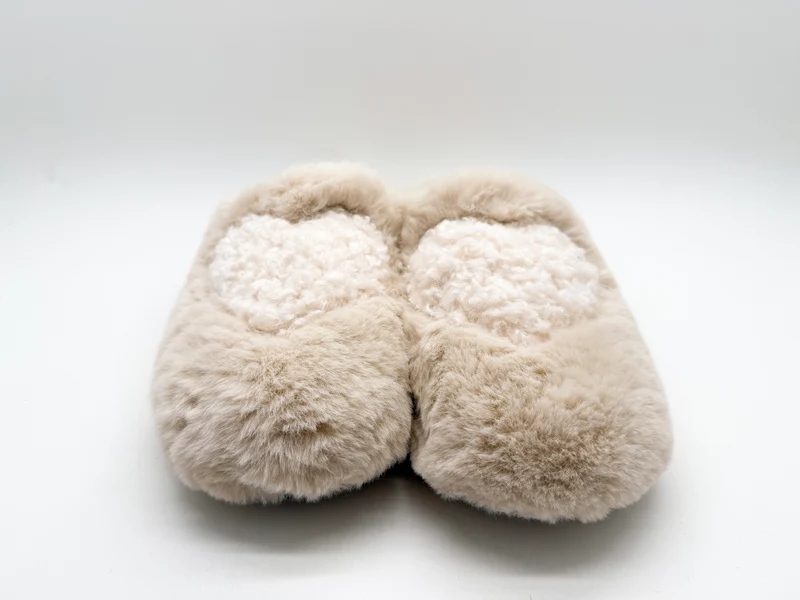 thies 1856 ® Rec Teddy Heart Slipper vegan off white