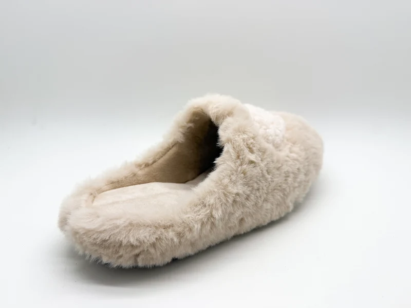 thies 1856 ® Rec Teddy Heart Slipper vegan off white