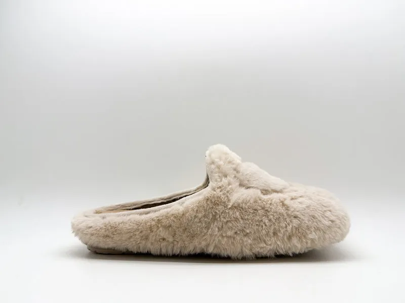 thies 1856 ® Rec Fluffy Heart Slipper vegan beige
