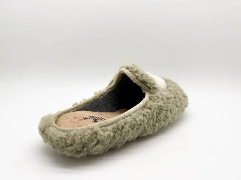 thies 1856 ® Rec Fluffy Heart Slipper vegan emerald
