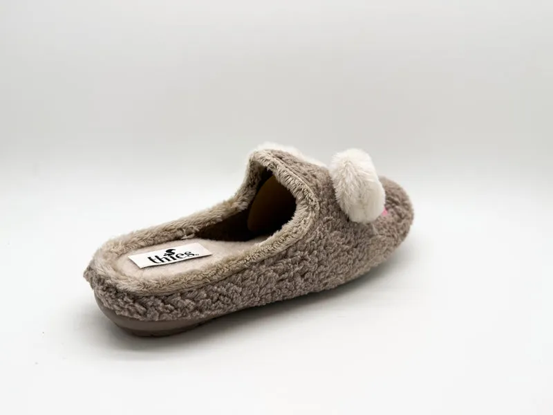 thies 1856 ® Organic Rabbit Slipper vegan taupe