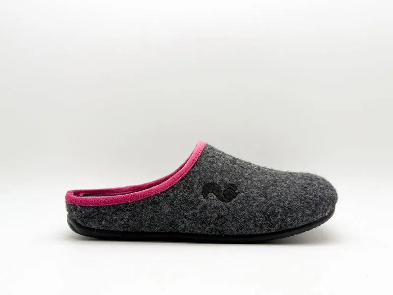 thies 1856 ® PET Piping Slipper vegan dark grey