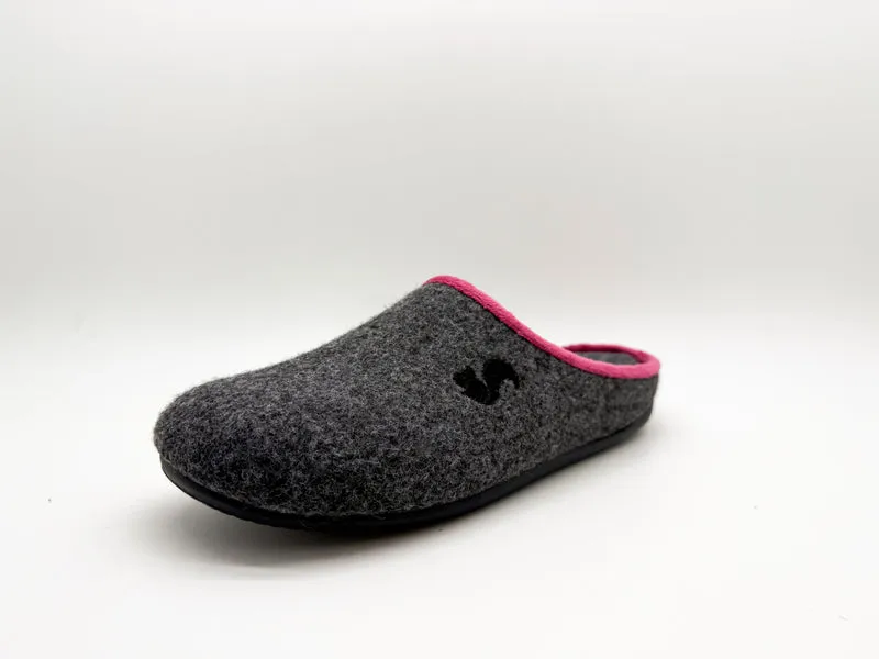 thies 1856 ® PET Piping Slipper vegan dark grey