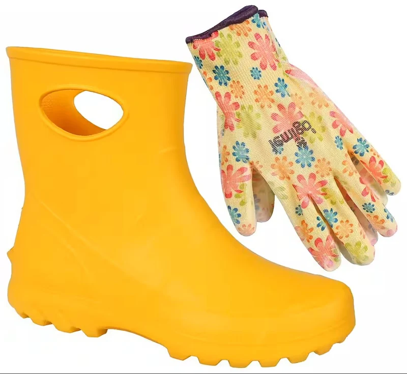 LEMIGO Damen Gummistiefel mit Filzeinlage Gartenstiefel 752