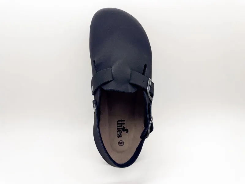 thies 1856 ® Eco Bio Backstrap Clog vegan obsidian grey