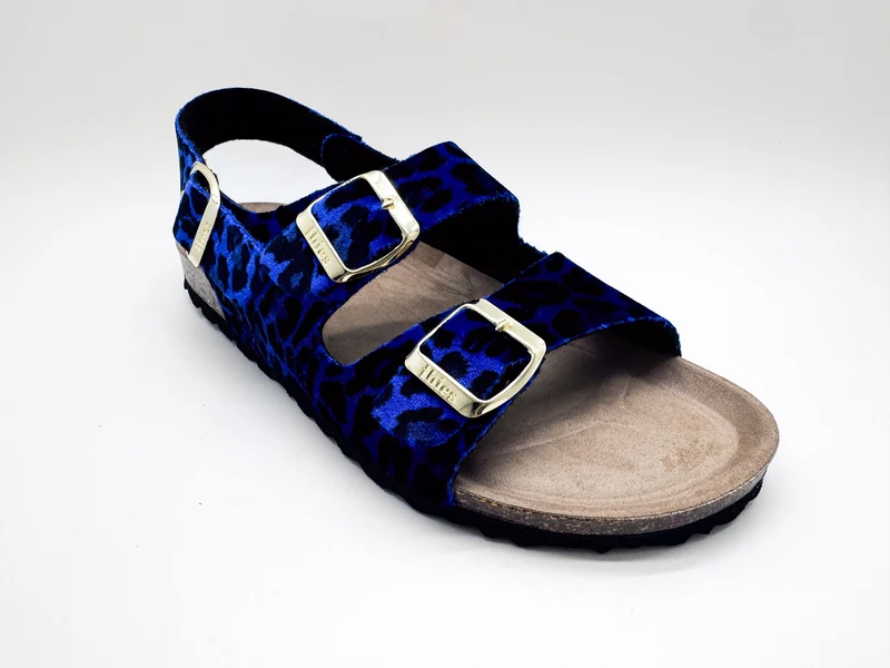 thies 1856 ® Rec Backstrap Leo Sandal vegan blue leo
