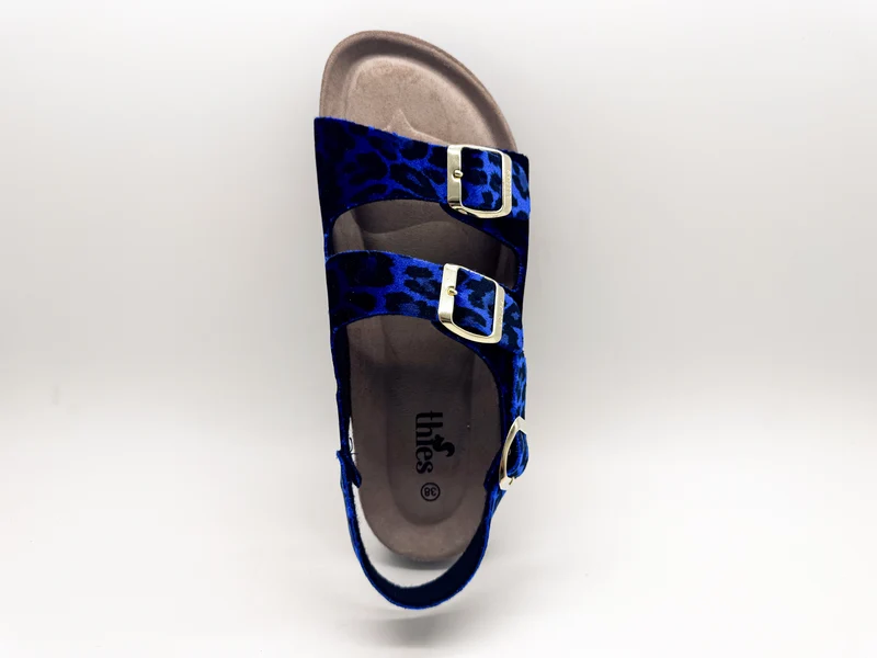 thies 1856 ® Rec Backstrap Leo Sandal vegan blue leo