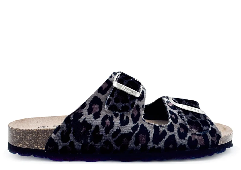 thies 1856 ® Rec Velvet Leo Sandal vegan grey leo
