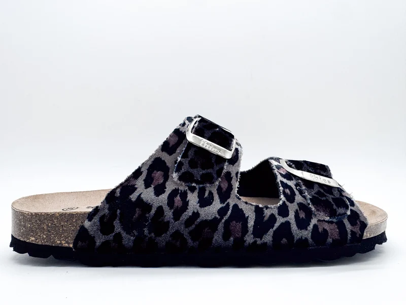 thies 1856 ® Rec Velvet Leo Sandal vegan grey leo