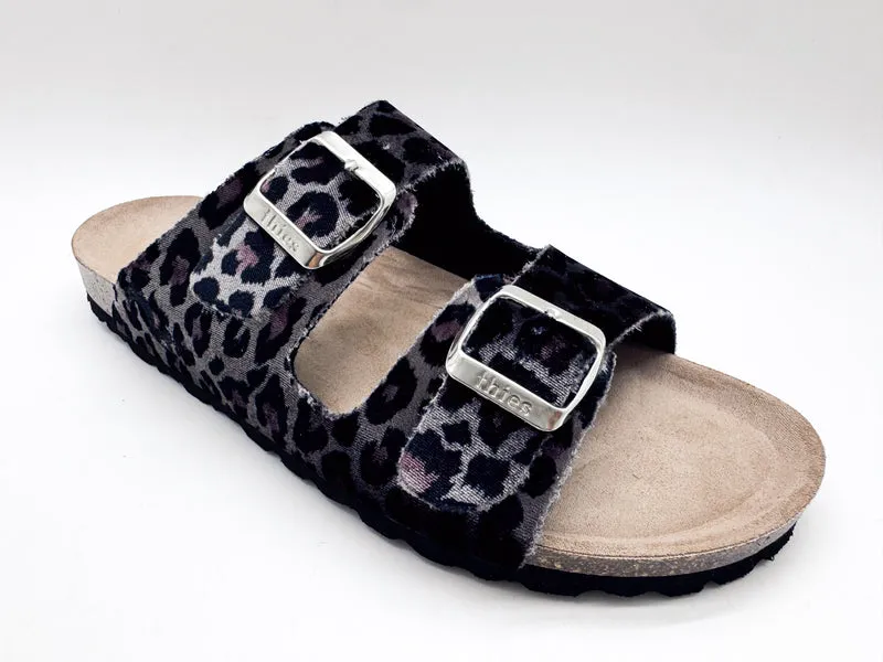 thies 1856 ® Rec Velvet Leo Sandal vegan grey leo