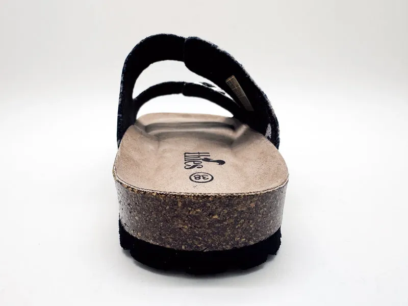 thies 1856 ® Rec Velvet Leo Sandal vegan grey leo