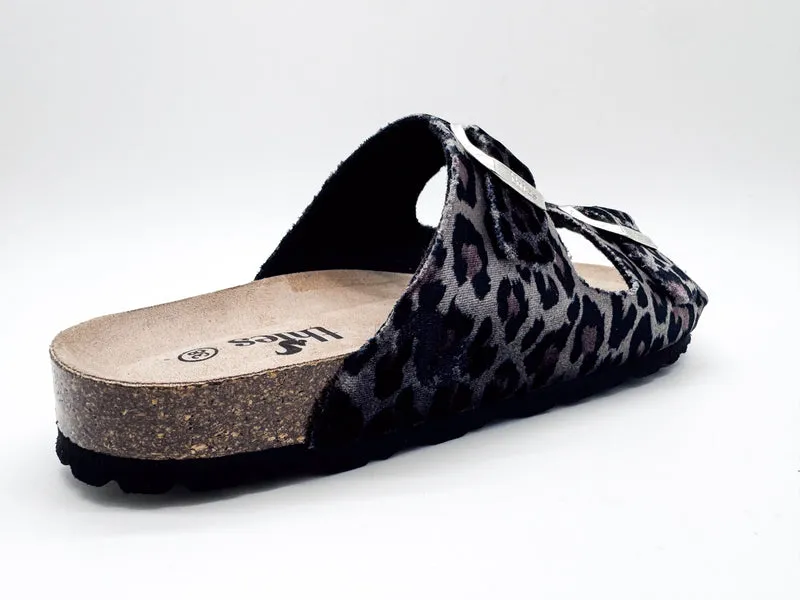 thies 1856 ® Rec Velvet Leo Sandal vegan grey leo