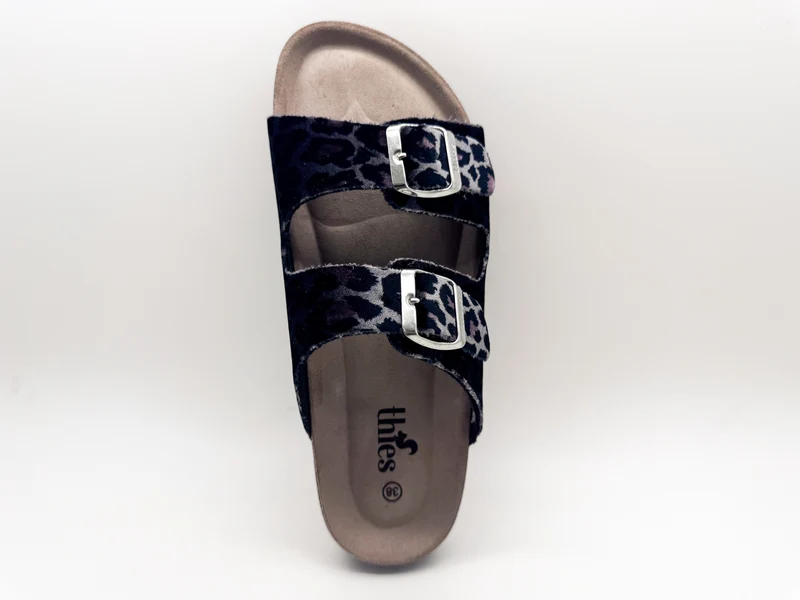 thies 1856 ® Rec Velvet Leo Sandal vegan grey leo
