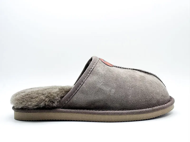thies 1856 ® Sheepskin Grumpy Dad Slipper elephant grey