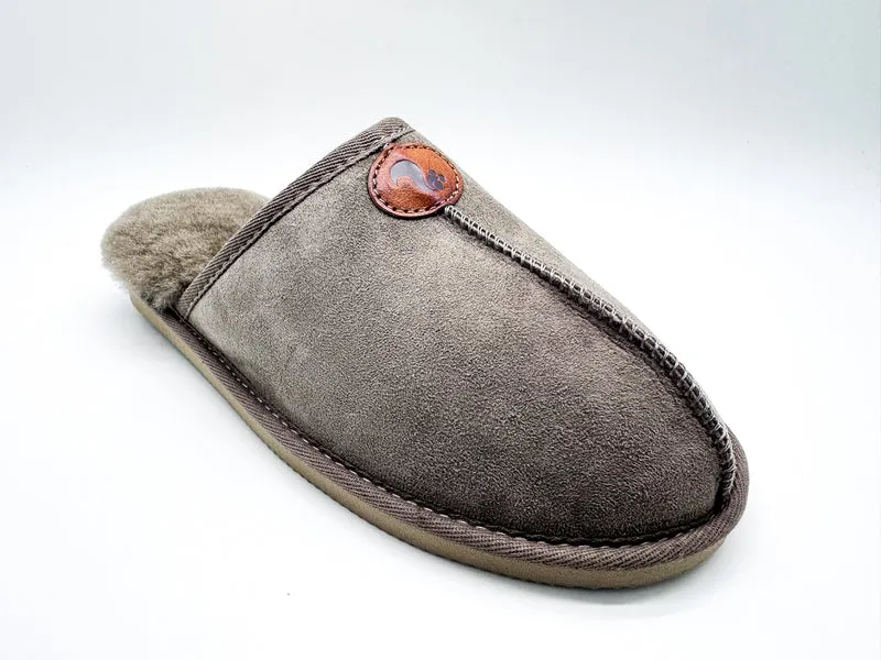 thies 1856 ® Sheepskin Grumpy Dad Slipper elephant grey