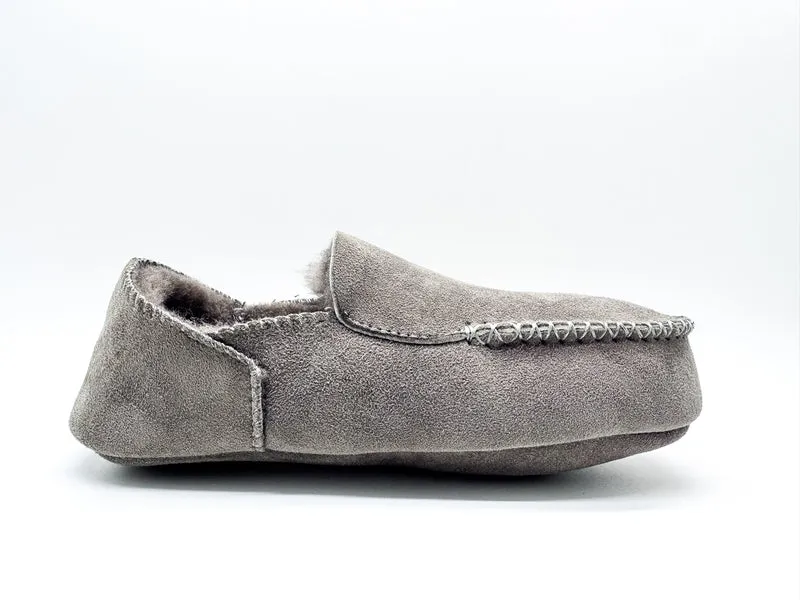 thies 1856 ® Cozy Sheepskin Moccasin elephant grey
