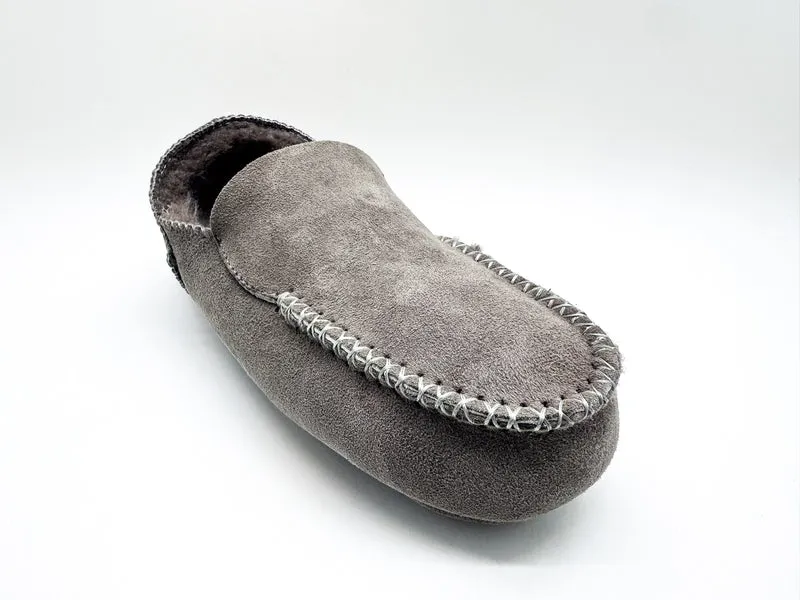 thies 1856 ® Cozy Sheepskin Moccasin elephant grey