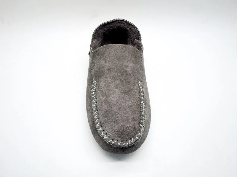 thies 1856 ® Cozy Sheepskin Moccasin elephant grey