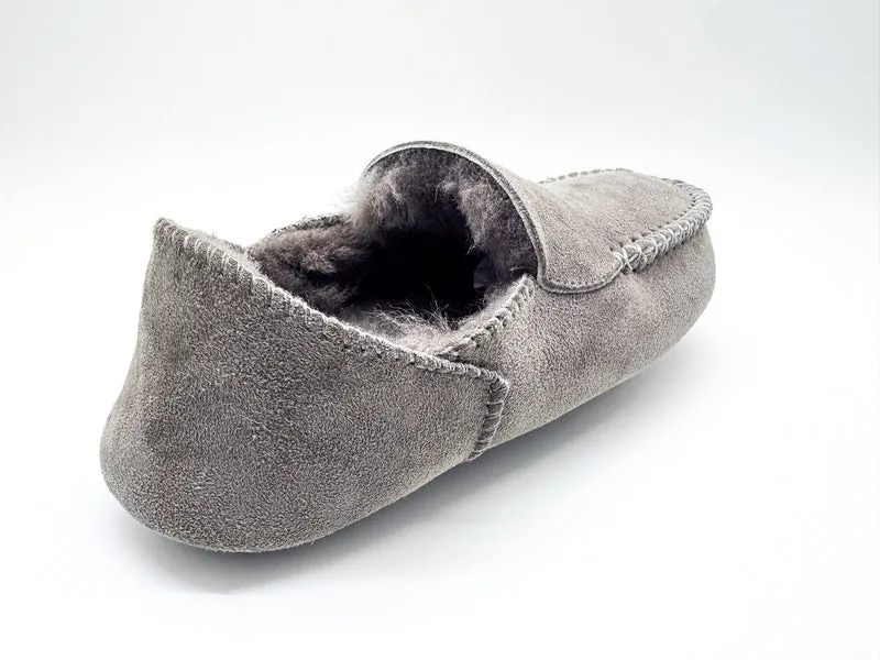thies 1856 ® Cozy Sheepskin Moccasin elephant grey