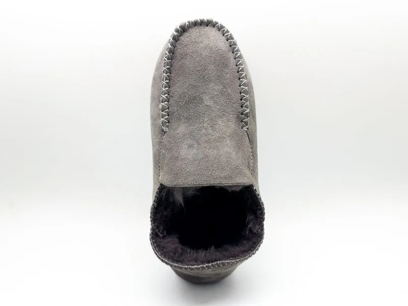 thies 1856 ® Cozy Sheepskin Moccasin elephant grey