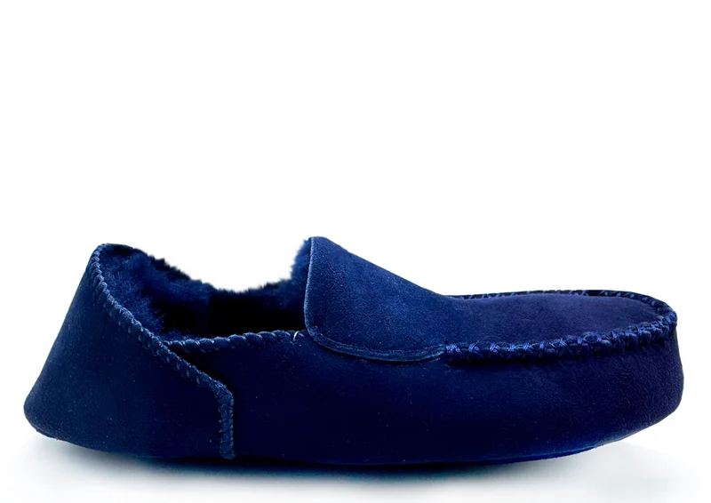 thies 1856 ® Cozy Sheepskin Moccasin navy